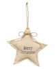Picture of Merry Christmas Natural Star Ornament