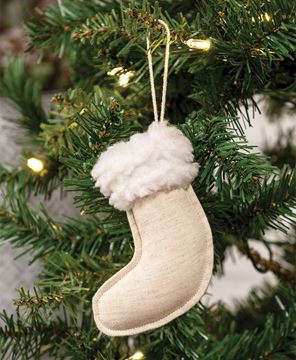 Picture of Natural Christmas Stocking Ornament
