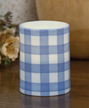 Picture of Blue Gingham Timer Pillar, 3"x4"
