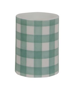 Picture of Green Gingham Timer Pillar, 3"x4"