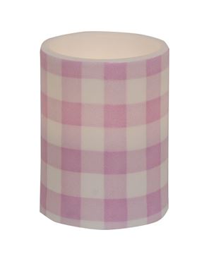 Picture of Pink Gingham Timer Pillar, 3"x4"