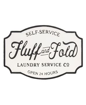 Picture of Fluff And Fold Laundry Co. Farmhouse Metal Sign