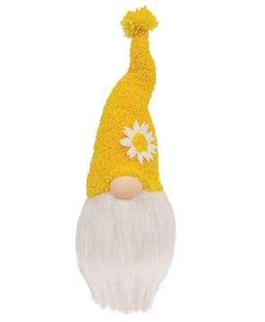 Picture of Fuzzy Yellow Flower Gnome 16"