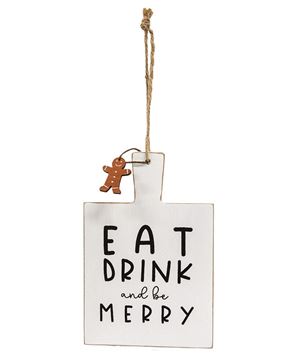 Picture of Eat Drink and be Merry Cutting Board Sign Ornament