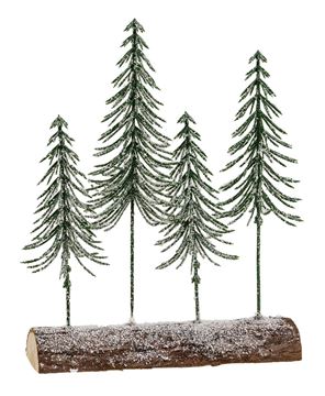 Picture of Snowy Pine Forest on Log