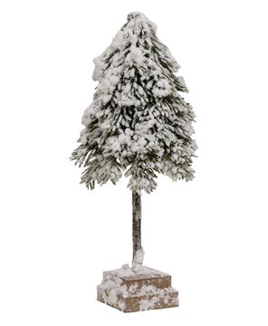 Picture of Heavy Snowy Weeping Pine Tree on Base, 12"