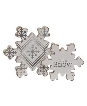 Picture of Let It Snow Sweater Snowflake Chunky Sitters, 2/Set
