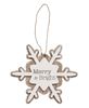 Picture of Merry & Bright Layered Snowflake Ornaments, 3/Set