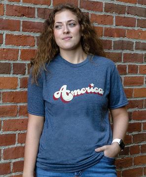 Picture of Vintage America T-Shirt, Heather Navy XXL