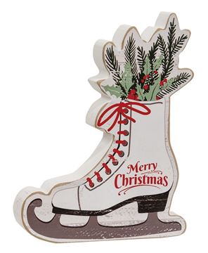 Picture of Merry Christmas Ice Skate & Greenery Chunky Sitter