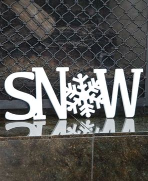 Picture of Glittered "Snow" Cutout Sign