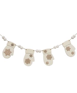 Picture of White Snowflake Mitten & Snowball Garland