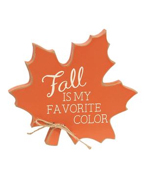 Picture of Fall Is My Favorite Color Wooden Leaf Sitter