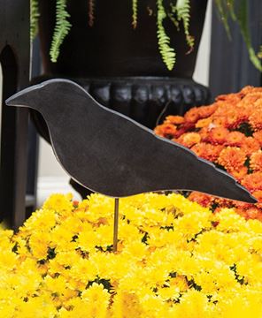 Picture of Wooden Crow Accent/Planter Stake, 4"
