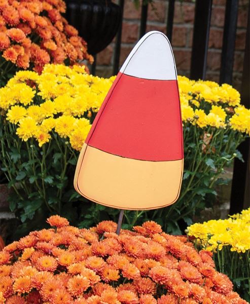 Picture of Candy Corn Accent/Planter Stake, 10.75"H