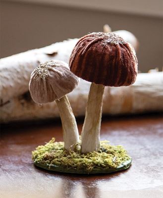 Picture of Woodland Brown Mushrooms Sitter, Small