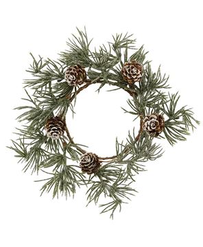 Picture of Iced Weeping Pine Candle Ring, 4"