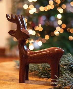 Picture of Rusty Cast Iron Standing Reindeer Figurine, Small