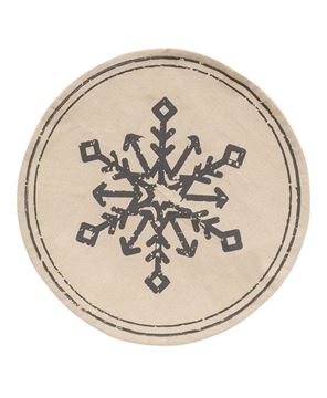 Picture of Snowflake Gray Round Mat