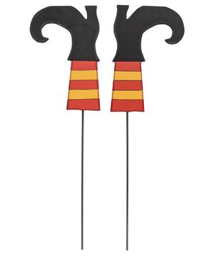 Picture of Witch Boot Accents/Planter Stakes, 2/Set