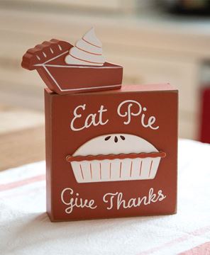 Picture of Eat Pie Box Sign & Pie Chunky Sitter, 2/Set