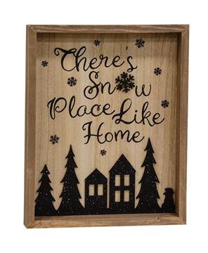 Picture of Snow Place Like Home Shadowbox Sign