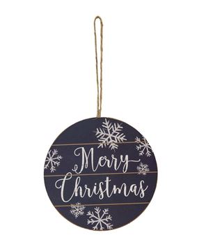 Picture of Slat Look "Merry Christmas" Snowflakes Ornament