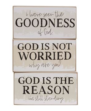 Picture of Goodness of God Block Sign, 3 Asstd.