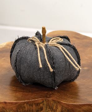 Picture of Dark Gray Chevron Pumpkin, Large
