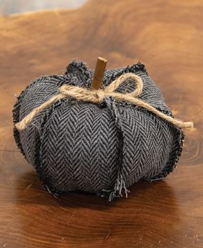 Picture of Dark Gray Chevron Pumpkin, Small