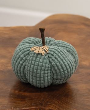Picture of Teal Waffle Weave Pumpkin, Small
