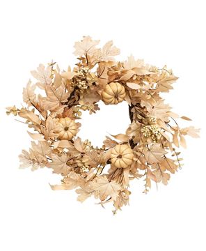 Picture of Natural Fall Leaves, Berry Clusters & Eucalyptus Wreath, 24"