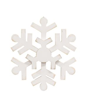 Picture of Glittered Layered Wooden Snowflake Hanger, 2 Asstd.
