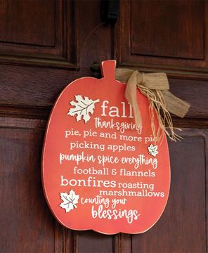 Picture of Counting Your Blessings Pumpkin Sign