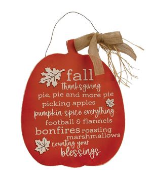 Picture of Counting Your Blessings Pumpkin Sign