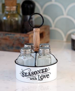 Picture of Seasoned With Love Caddy w/4 Salt & Pepper Shakers