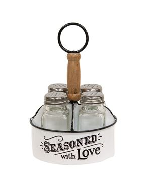 Picture of Seasoned With Love Caddy w/4 Salt & Pepper Shakers