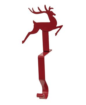 Picture of Red Metal Reindeer Stocking Hanger