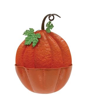 Picture of Painted Metal Pumpkin Wall Pocket