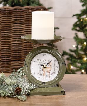 Picture of Winter Wishes Woodland Deer Scale Clock