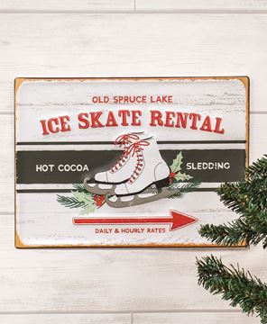 Picture of Old Spruce Lake Ice Skate Rental Embossed Metal Sign