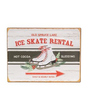 Picture of Old Spruce Lake Ice Skate Rental Embossed Metal Sign