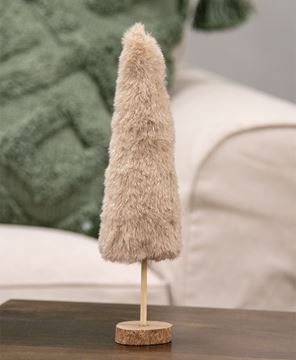 Picture of Furry Ivory Sparkle Christmas Tree, 11"H