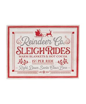 Picture of Reindeer Co. Sleigh Rides Metal Sign
