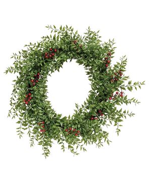 Picture of Lady Ruscus & Berries Wreath, 22"