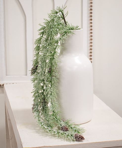 Picture of Cascading Icy Pine Spray w/Cones, 44"