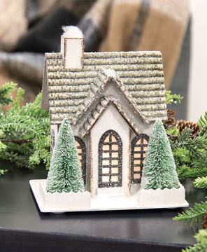 Picture of Winter Sparkle Forest LED Cottage w/Trees
