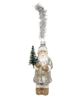 Picture of Vintage Silver and Gold Glass Santa Ornament