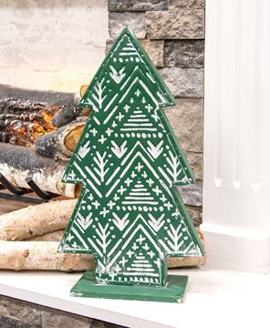 Picture of Woodland Embossed Distressed Metal Christmas Tree