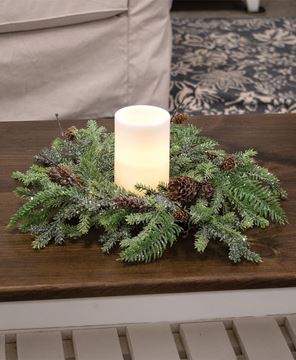 Picture of Glittering Millwood Pine Candle Ring, 4.5"